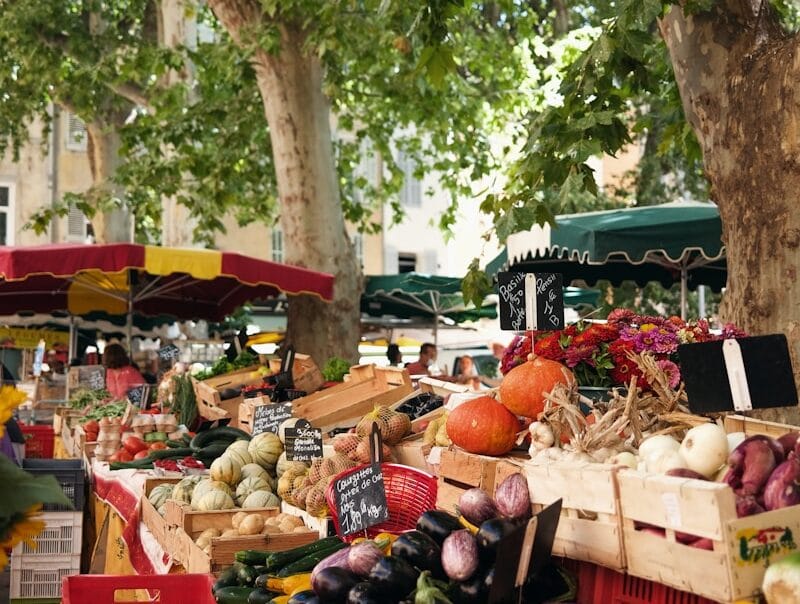 fruit stand on the street during daytime